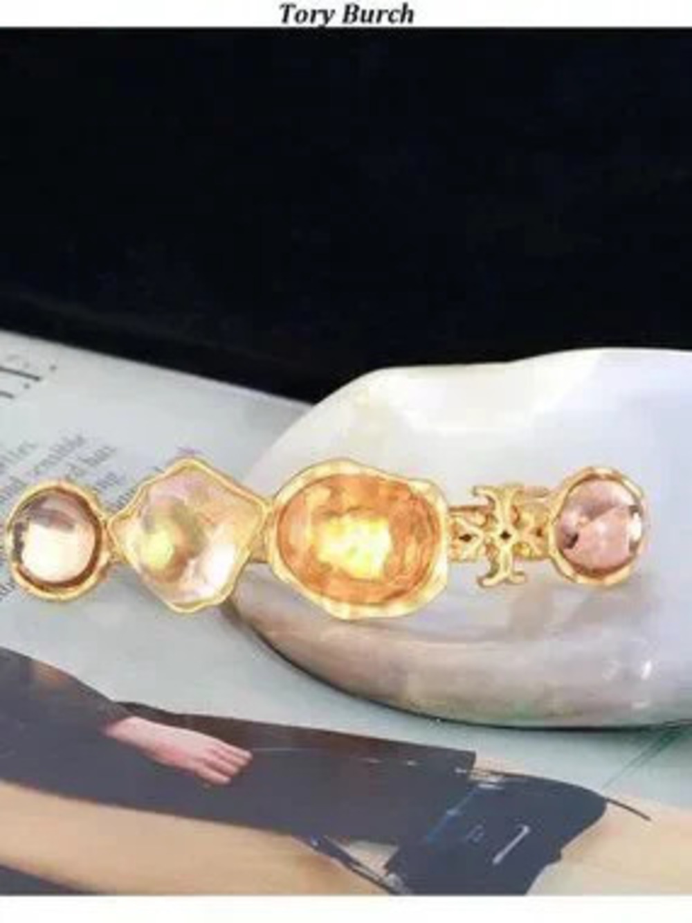 Tory Burch gold hair accessory hair clip